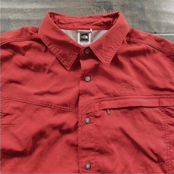 The North Face Men's M Sequoia Long Sleeve Vented Shirt Indian Clay Red - Picture 3 of 10